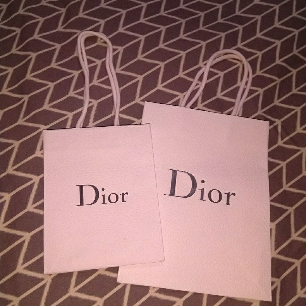 2 pack Dior Shopping Bags - thick paper